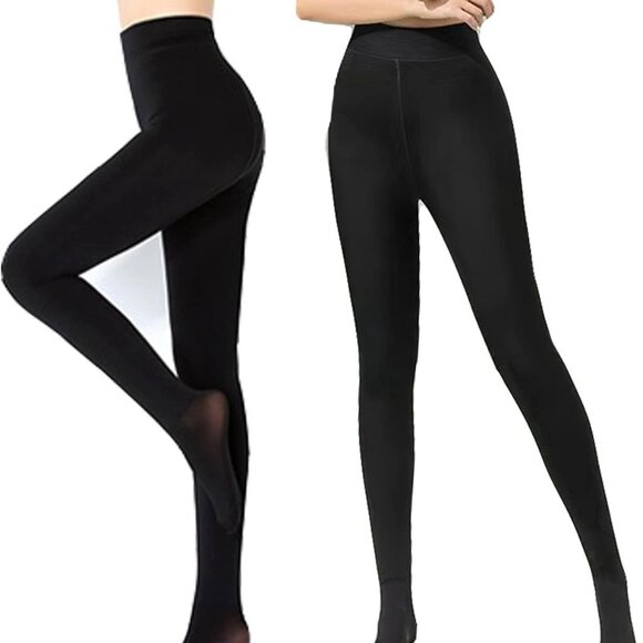 Fleece Lined‎ Tights Leggings - Picture 1 of 4